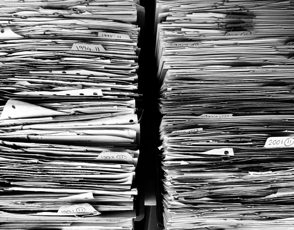 https://pixabay.com/photos/files-paper-office-paperwork-stack-1614223/